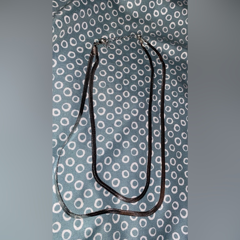 Silver Double Layer Necklace